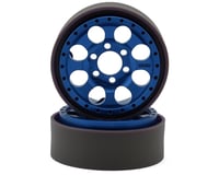 Vanquish Products KMC KM237 Riot 1.9" Beadlock Crawler Wheels (Blue) (2)