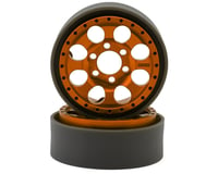 Vanquish Products KMC KM237 Riot 1.9" Beadlock Crawler Wheels (Orange) (2)