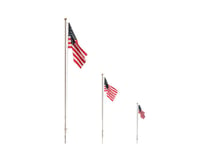 Woodland Scenics Value Pack U.S. Flag: US Flags w/Poles & Light Hub