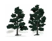 Woodland Scenics Ready-Made Tree, Dark Green 6-7" (2)