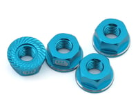 Whitz Racing Products 4mm Flanged Wheel Nuts (Blue) (4)