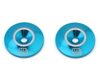 Whitz Racing Products CNC Aluminum Low Profile Wing Washers (Blue) (2)