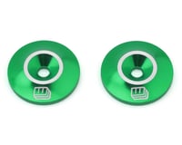 Whitz Racing Products CNC Aluminum Low Profile Wing Washers (Green) (2)