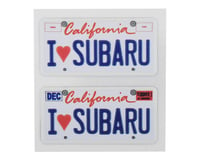 WRAP-UP NEXT REAL 3D U.S. License  Plate (2) (I LOVE SUBARU) (11x50mm)