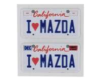 WRAP-UP NEXT REAL 3D U.S. License Plate (2) (I LOVE MAZDA) (11x50mm)