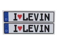 WRAP-UP NEXT REAL 3D E.U. License Plate (2) (I LOVE LEVIN) (11x50mm)