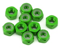 eXcelerate 3mm Aluminum Lock Nuts (Green) (10)