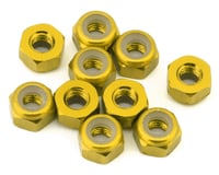 eXcelerate 3mm Aluminum Lock Nuts (Gold) (10)