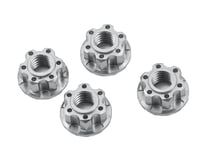 Yeah Racing 4mm Aluminum Serrated Wheel Lock Nut (4) (Silver)