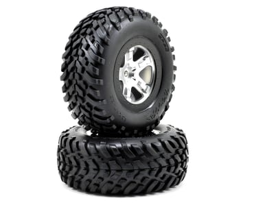 Traxxas BFGoodrich KM2 Tire w/SCT Rear Wheel (2) (Satin Chrome