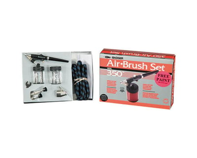 Badger Air-brush Co. 350 Airbrush Starter Set w/BTC 110 Compressor  [BAD314SSWC] - AMain Hobbies