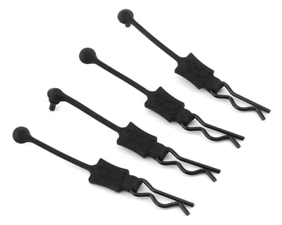Mxfans Black Color 1/10 RC Car Body Clip Pins 100mm Steel Wire Body Clips Screw Retainer N10258 Set of 2 