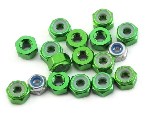 175RC Aluminum TLR 22 4.0 SR Lightweight Nut Kit (Green) (17)