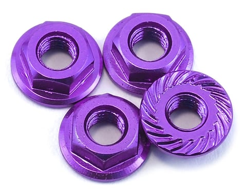175RC Aluminum 4mm Serrated Wheel Nuts (Purple)