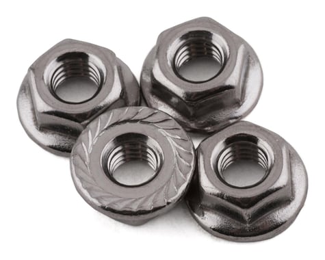 175RC Pro4 SC10 HD Stainless Steel 4mm Serrated Wheel Nuts (Silver)