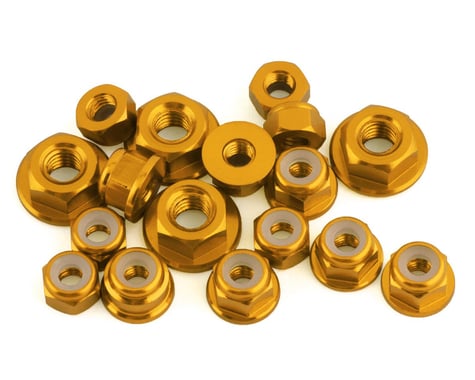 175RC T6.4 Aluminum Nut Kit (Gold) (17)