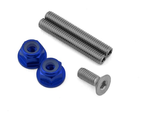 175RC RC10B7/B7D "Ti-Look" Lower Arm Stud Kit (Blue)