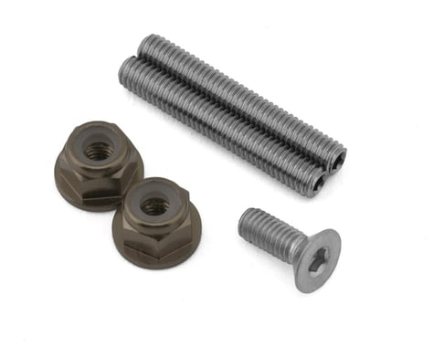 175RC RC10B7/B7D "Ti-Look" Lower Arm Stud Kit (Gray)