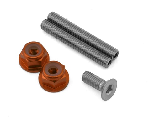 175RC Mugen MSB1 "Ti-Look" Lower Arm Studs Set (Orange)