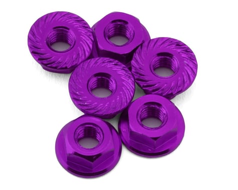 175RC Team Associated RC10B74.2D CE Aluminum Serrated Wheel Nuts (Purple) (6)