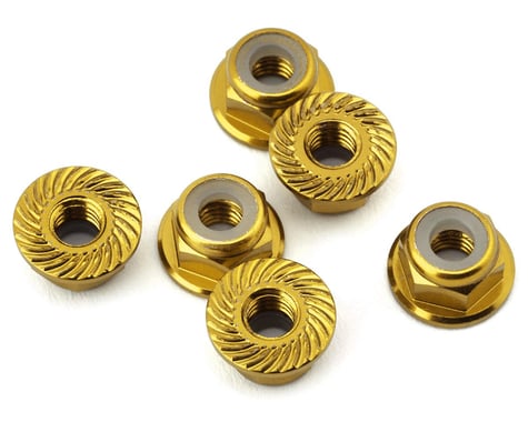 175RC Aluminum Serrated Wheel Nuts for Traxxas Slash 4x4 (Gold) (6)