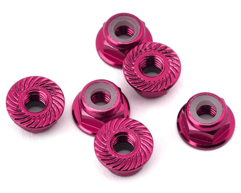 175RC Aluminum Serrated Wheel Nuts for Traxxas Slash 4x4 (Pink) (6)