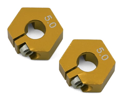 175RC Team Associated RC10B7/B7D 5mm Clamping Wheel Hex (Gold) (2)