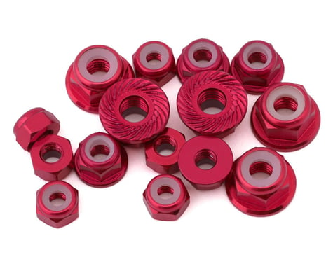 175RC Team Associated DC10 Lightweight Aluminum Nuts Kit (Pink) (15)