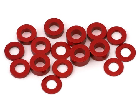 175RC Team Associated DC10 Aluminum Ball Stud Spacers Kit (Red) (16)