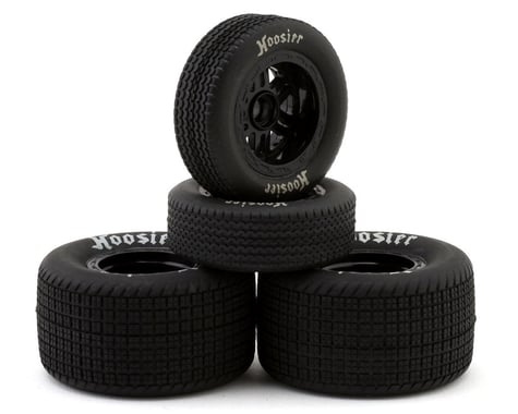 1RC Racing 1/18 Pre-Mounted Hoosier Sprint Tires (Black) (4) (Front & Rear) (Soft)