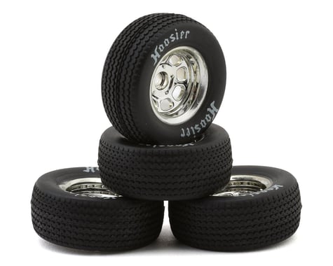 1RC Racing Pre-Mounted 1/18 Modified Hoosier Tires (Chrome) (4) (F/R) (Standard)