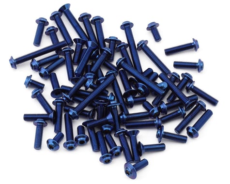 1UP Racing Mugen MSB1 Pro Duty Titanium Upper Screw Set (Blue)