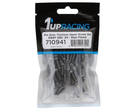 1UP Racing Xray XB2 2025 Pro Duty Titanium Upper Screw Set (Silver)