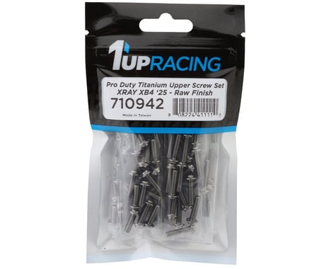 1UP Racing Xray XB4 2025 Pro Duty Titanium Upper Screw Set (Silver)