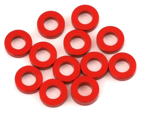 1UP Racing 3x6mm Precision Aluminum Shims (Red) (12) (2mm)