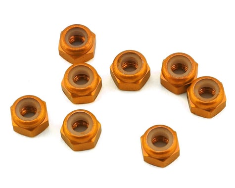 1UP Racing 3mm Aluminum Locknuts (Gold) (8)