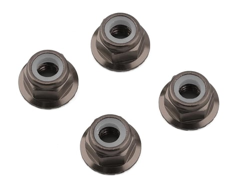1UP Racing 4mm Serrated Aluminum Locknuts (Bronze) (4)