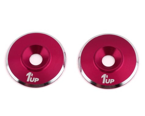 1UP Racing 3mm LowPro Wing Washers (Hot Pink Shine) (2)