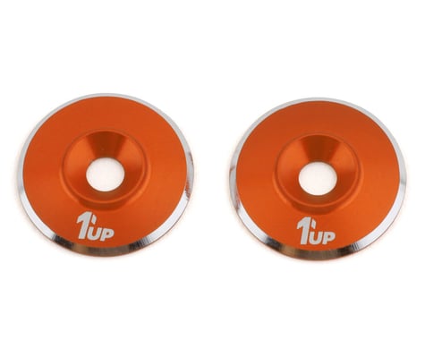 1UP Racing 3mm LowPro Wing Washers (Orange Shine) (2)