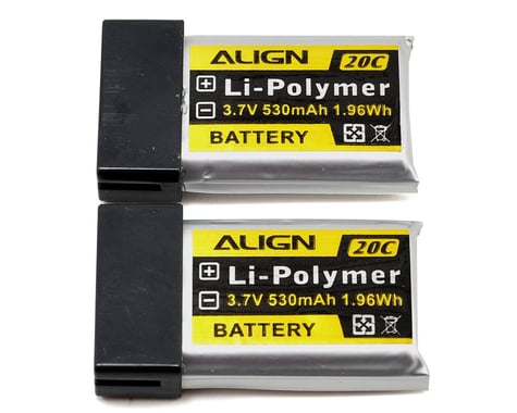 Align 1S1P LiPo Battery 20C (2) (3.7V/530mAh)