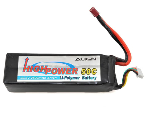 Align 6S High Power LiPo 50C Battery Pack (22.2V/2600mAh)