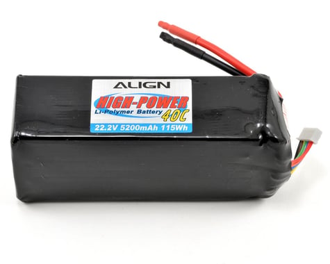 Align 6S2P Li-Poly Battery 40C (22.2V/5200mAh)