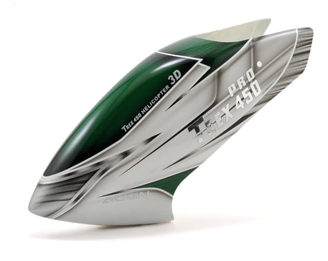 Align 450 Pro V2 Painted Canopy (Silver/Green)