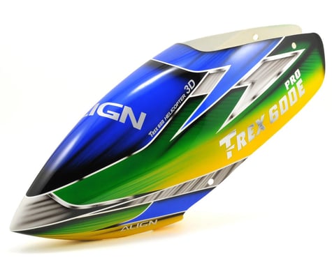 Align 600E PRO Painted Canopy (Blue/Green/Yellow)