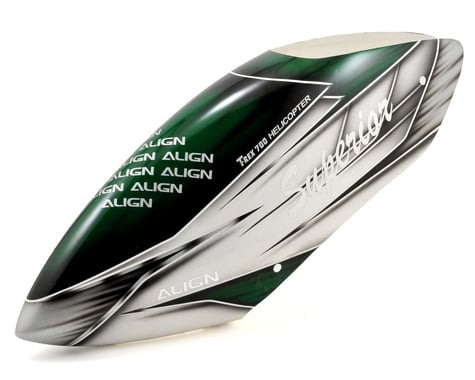 Align 700E Painted Canopy (White/Green)