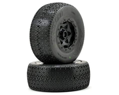 AKA Wishbone Short Course Pre-Mounted Tires (SC10 Front) (2) (Black)
