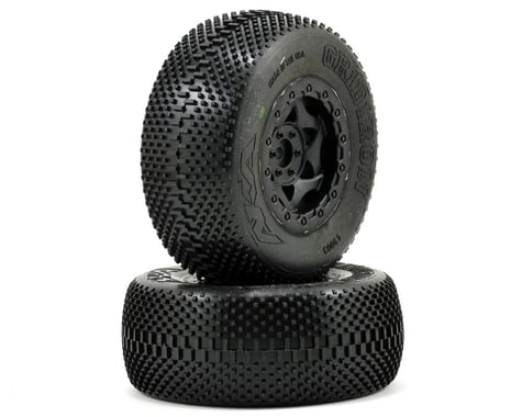 AKA Gridiron SC Pre-Mounted Tires (SC6/Slash/Blitz) (2) (Black)