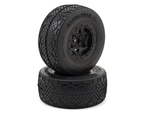 AKA Handlebar STD Wide SC Pre-Mounted Tires (Slash Fr) (2) (Black)