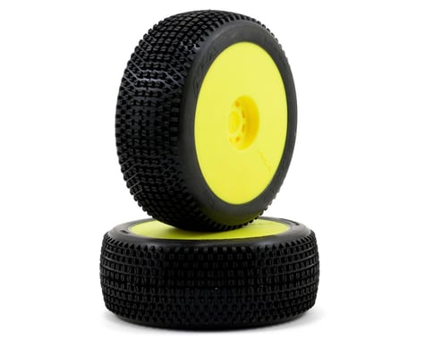 AKA Enduro 1/8 Buggy Pre-Mounted Tires (2) (Yellow) (Soft - Long Wear)