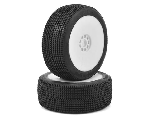 AKA Double Down 1/8 Buggy Pre-Mounted Tires (2) (White) (Soft - Long Wear)